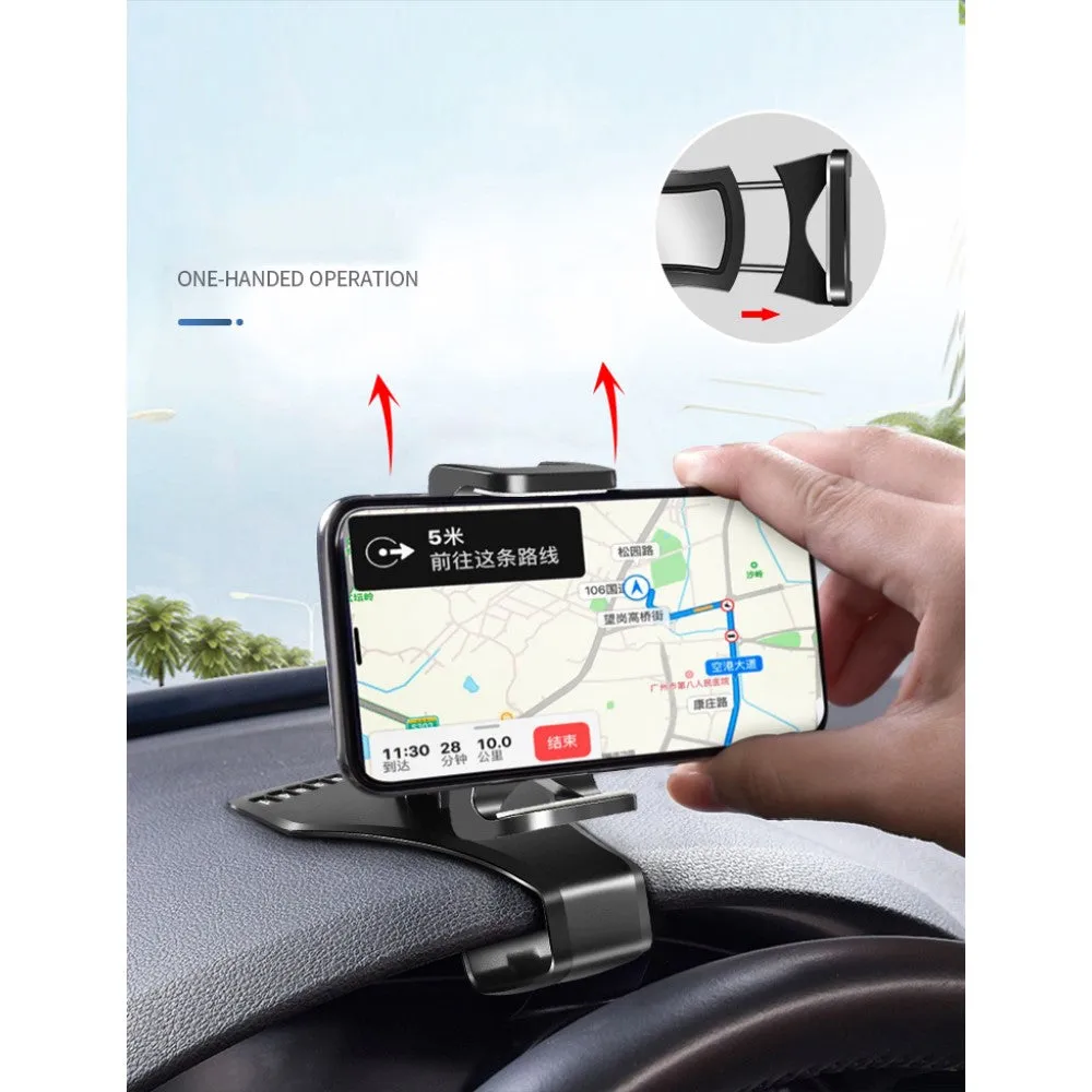 3 in 1 Car GPS Smartphone Holder: Dashboard / Visor Clamp   AC Grid Clip for Sony Xperia Z5-Compact (Sony Suzuran) - Black