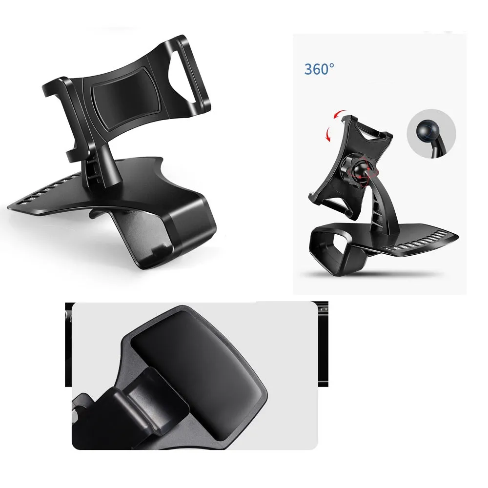 3 in 1 Car GPS Smartphone Holder: Dashboard / Visor Clamp   AC Grid Clip for Sony Xperia Z5-Compact (Sony Suzuran) - Black