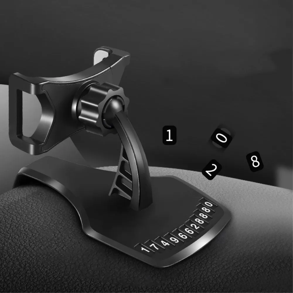 3 in 1 Car GPS Smartphone Holder: Dashboard / Visor Clamp   AC Grid Clip for Sony Xperia Z5-Compact (Sony Suzuran) - Black