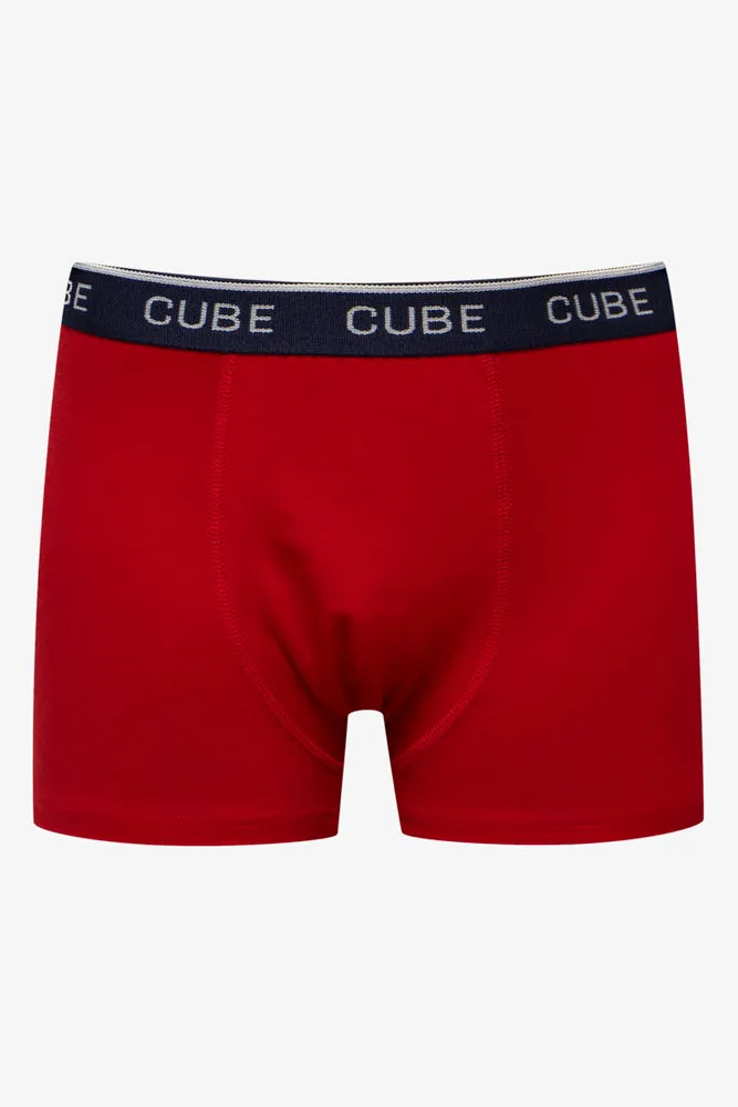 3 Pack Boxers Grey, Red & Navy