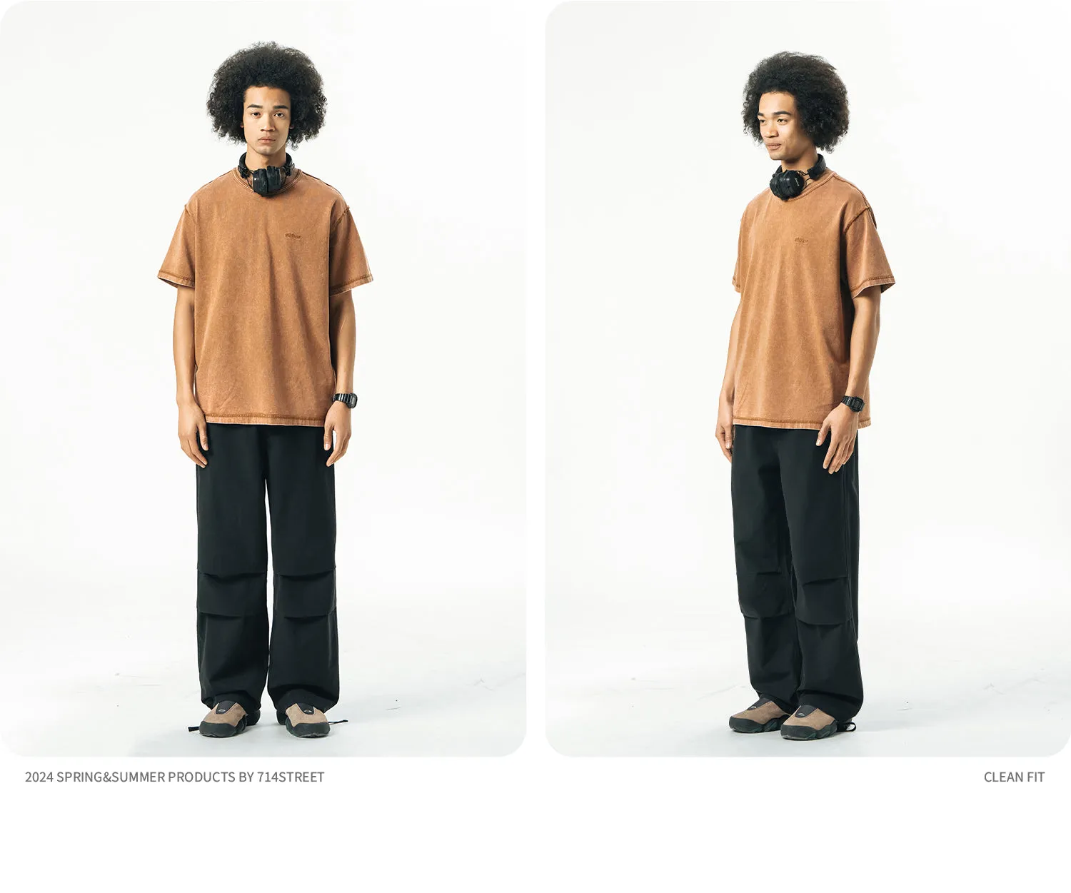 714STREET コットンパラシュートパンツ 714ST052
