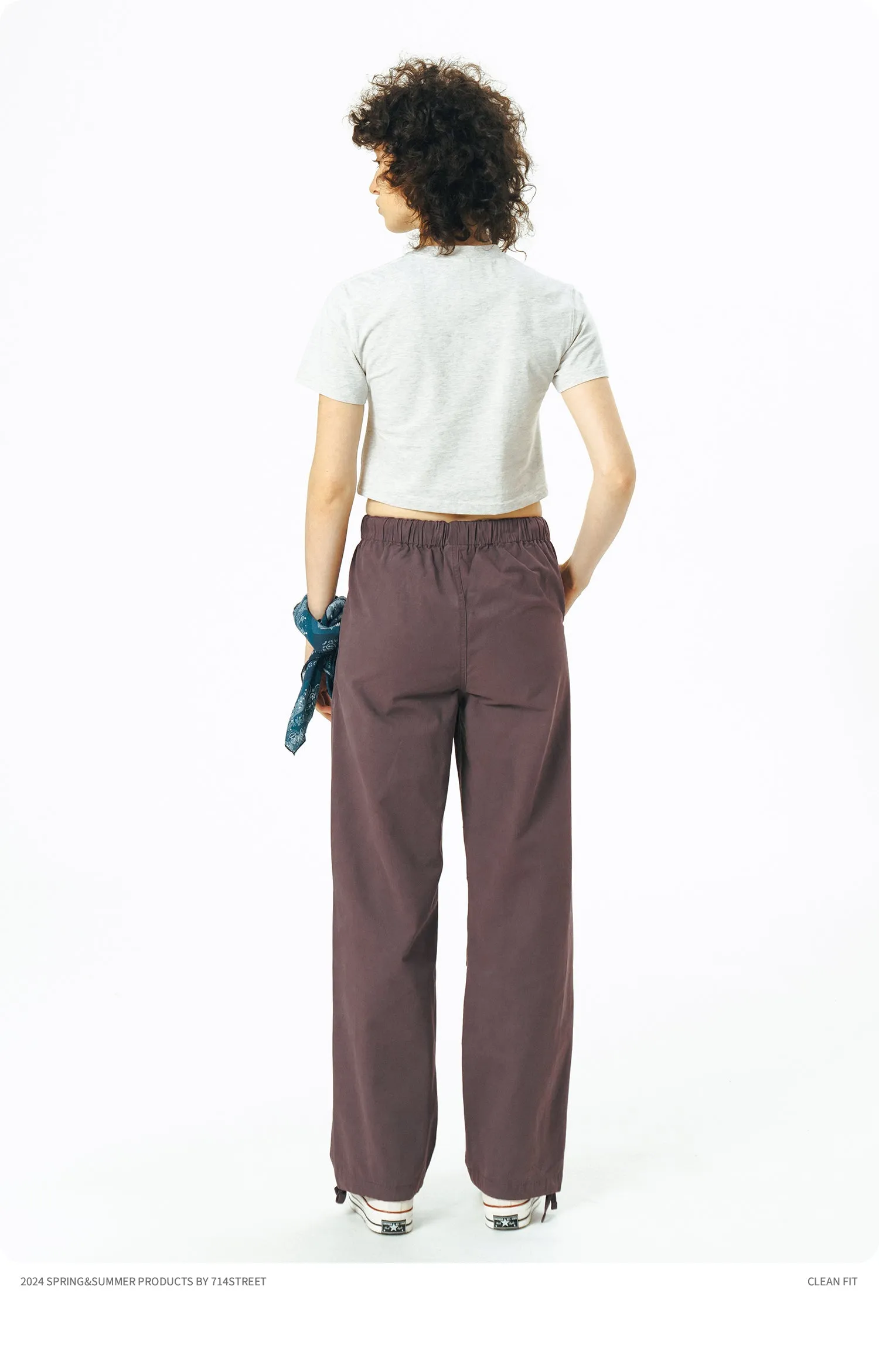 714STREET コットンパラシュートパンツ 714ST052