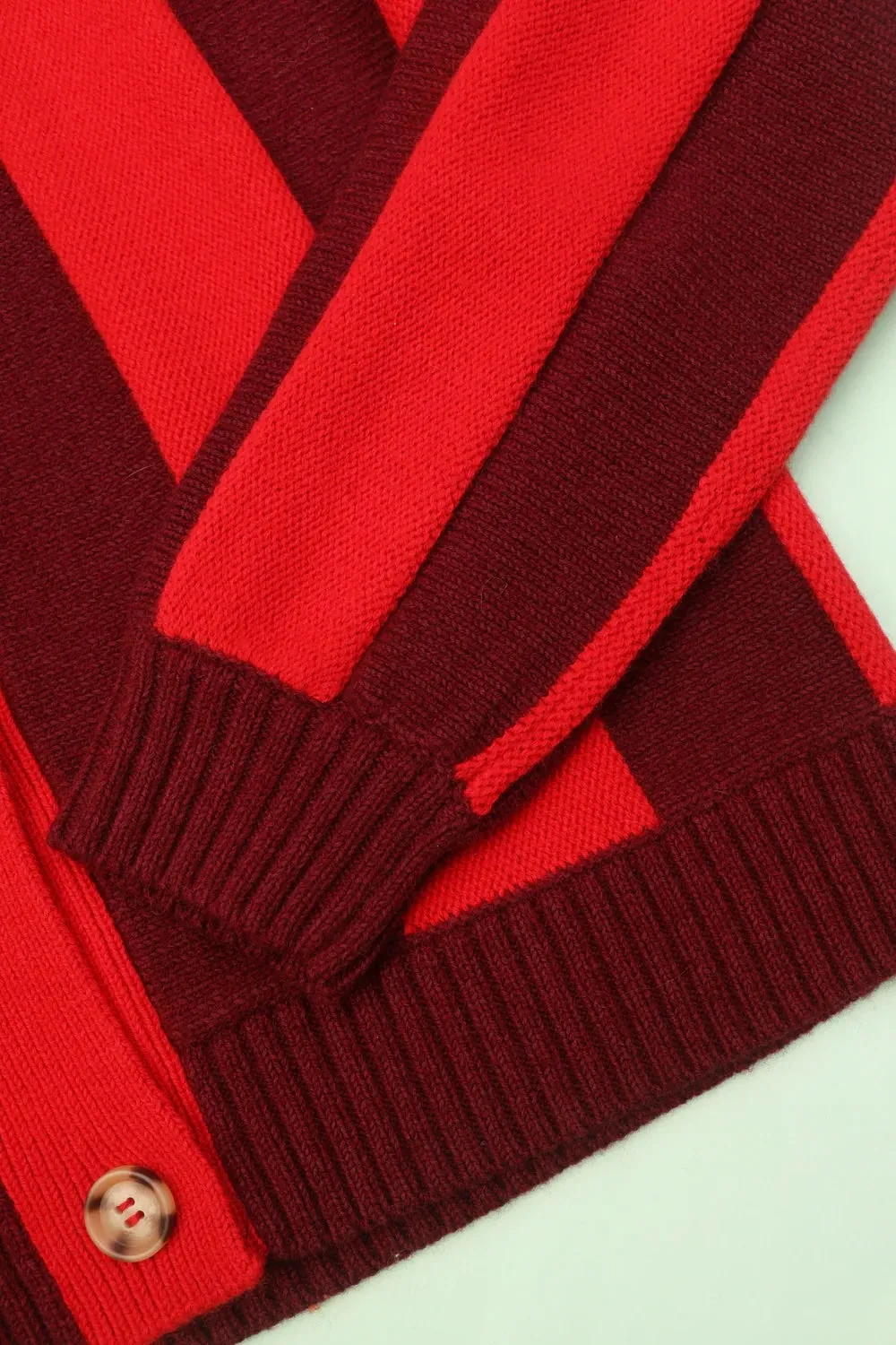 Ace Cardigan (Burgundy Stripe)