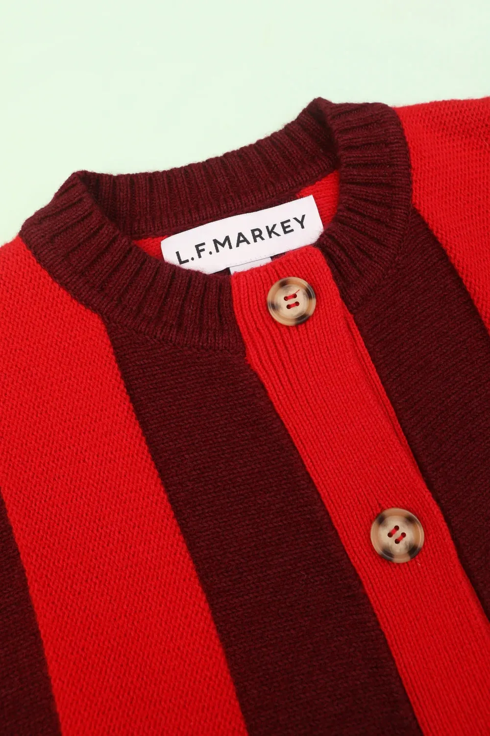 Ace Cardigan (Burgundy Stripe)