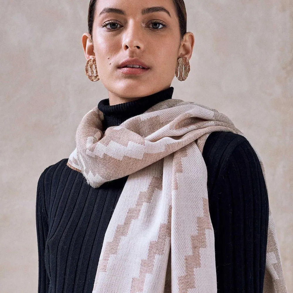 Bahama Baby Alpaca and Silk Scarf - Beige