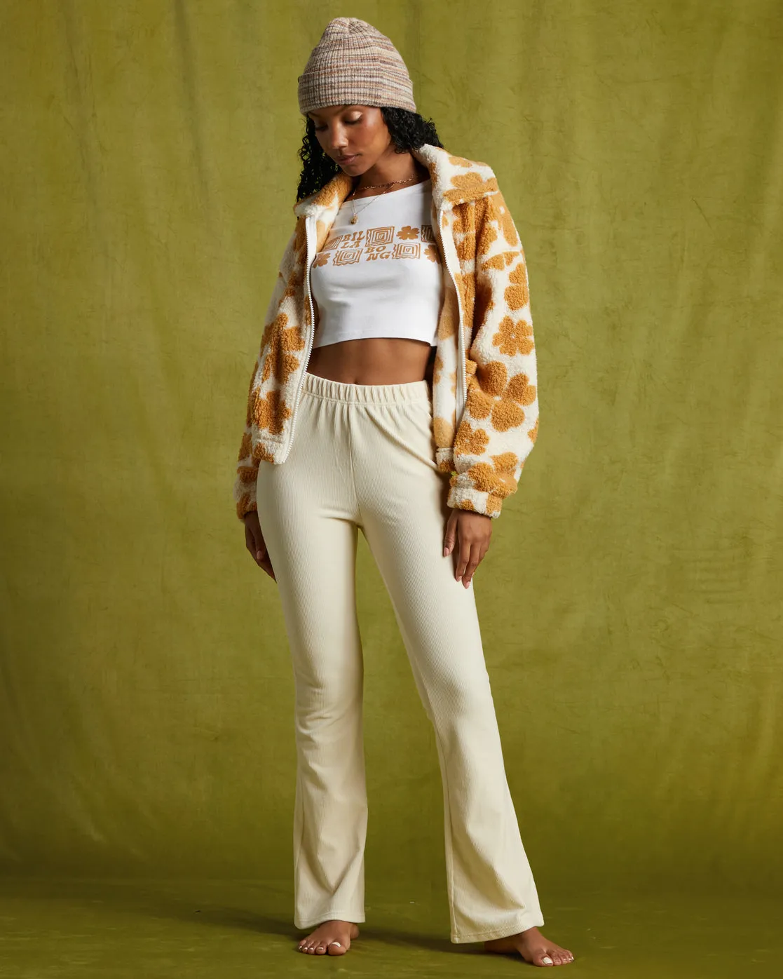 Billabong  Hit A Corduroy Flare Pants - White Cap