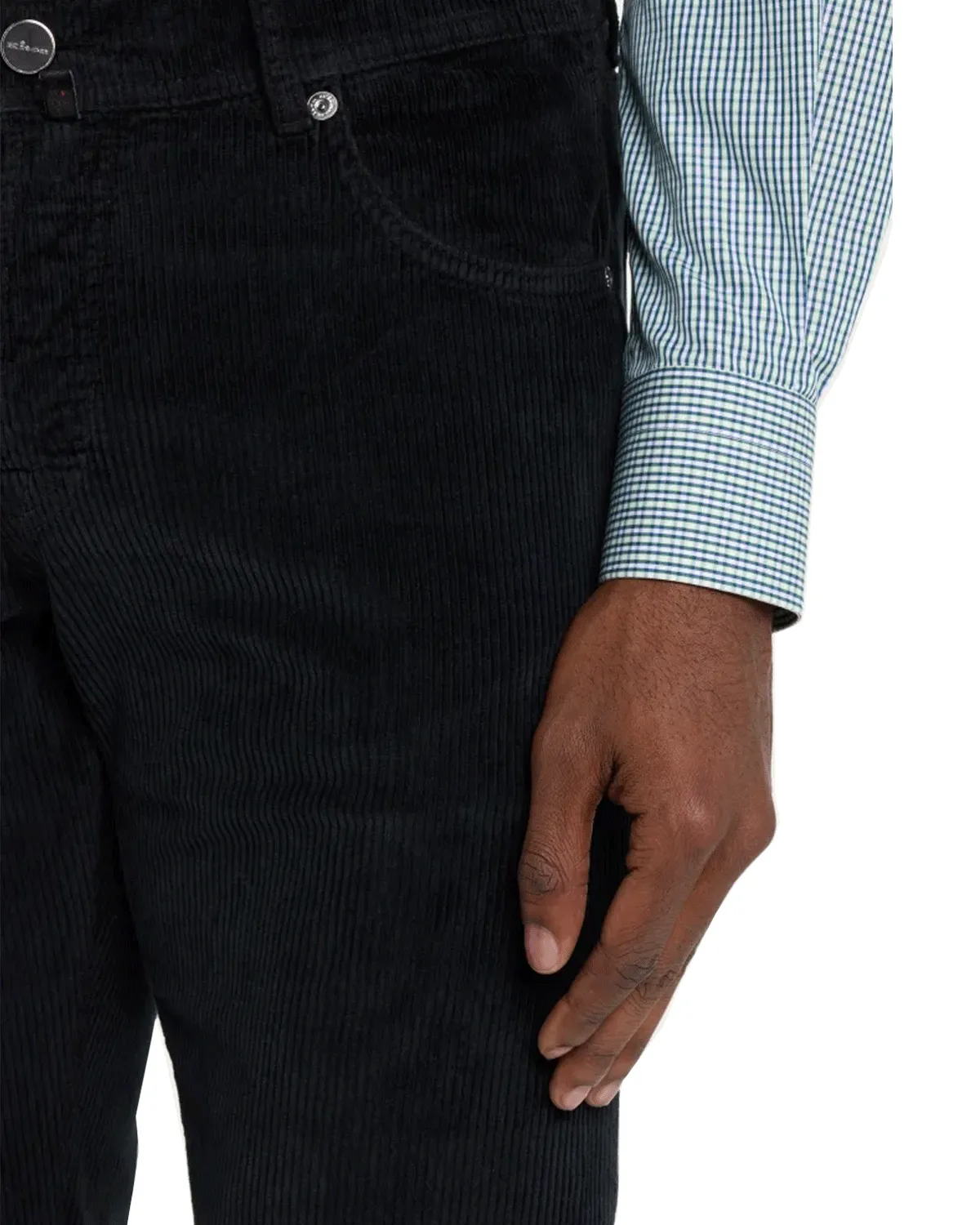 Black Corduroy 5 Pocket Pant