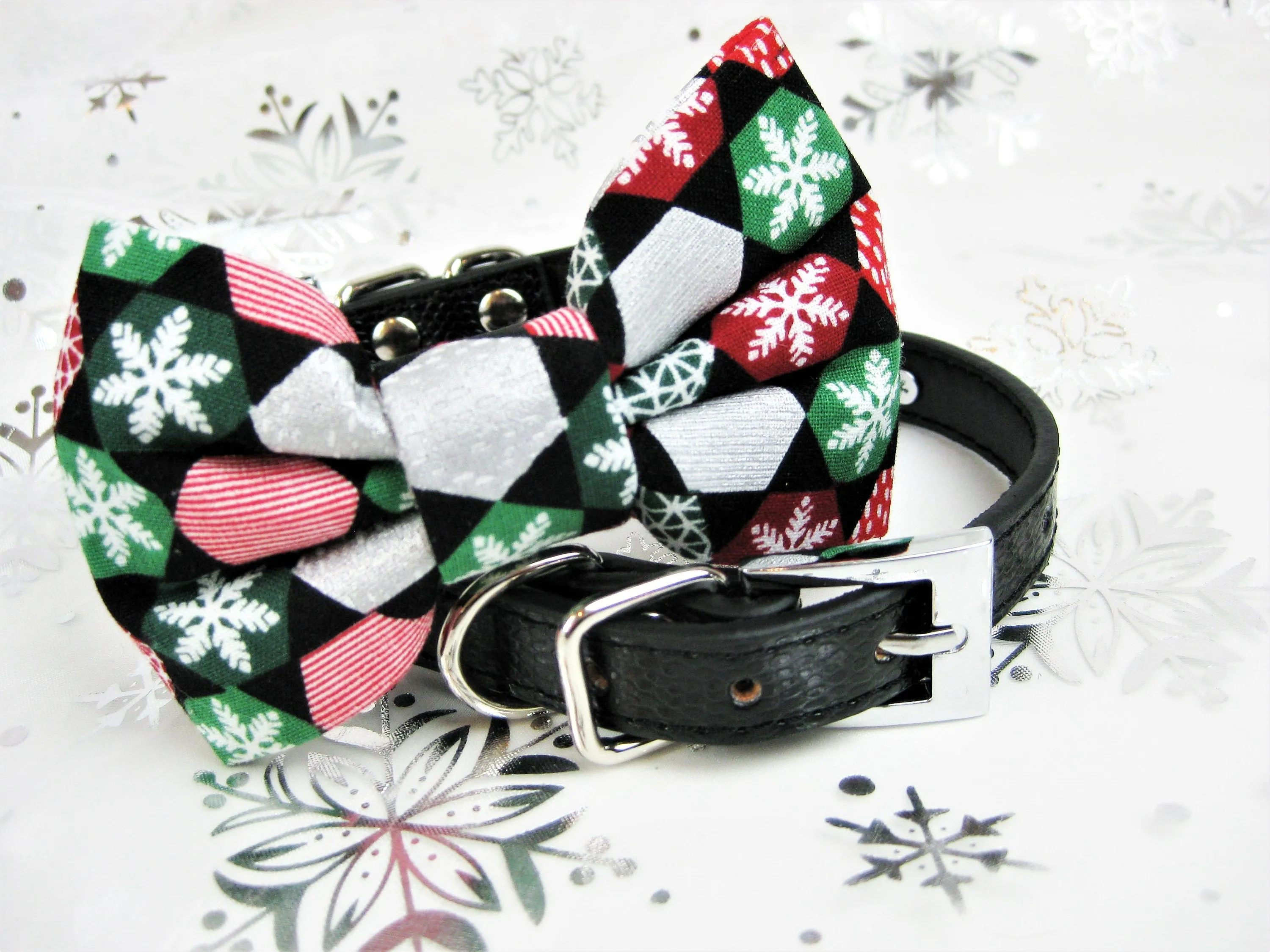 Bowtie Collar | Cubist Snowflake