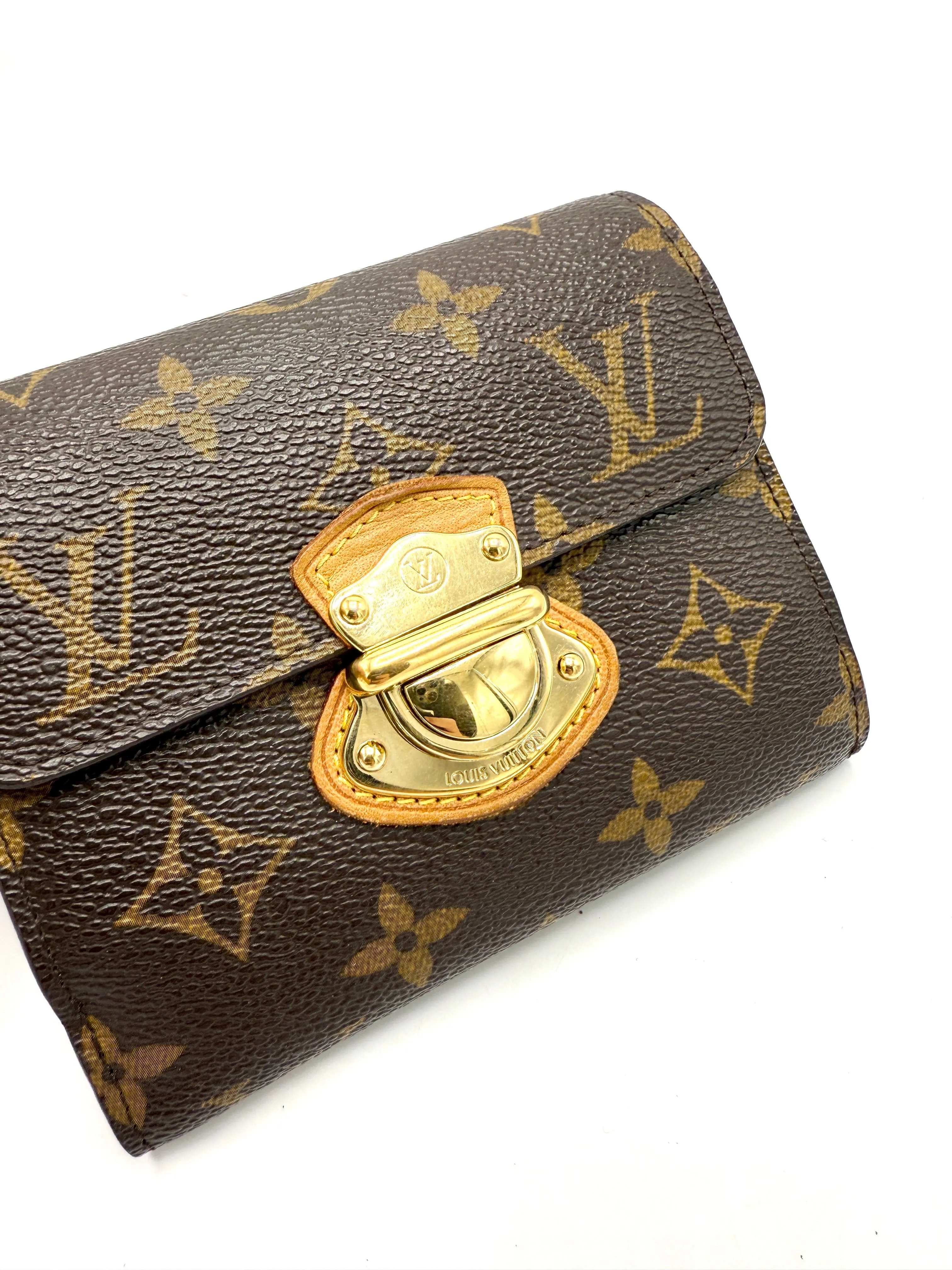 Brown Monogram Stresa Flap Compact Wallet