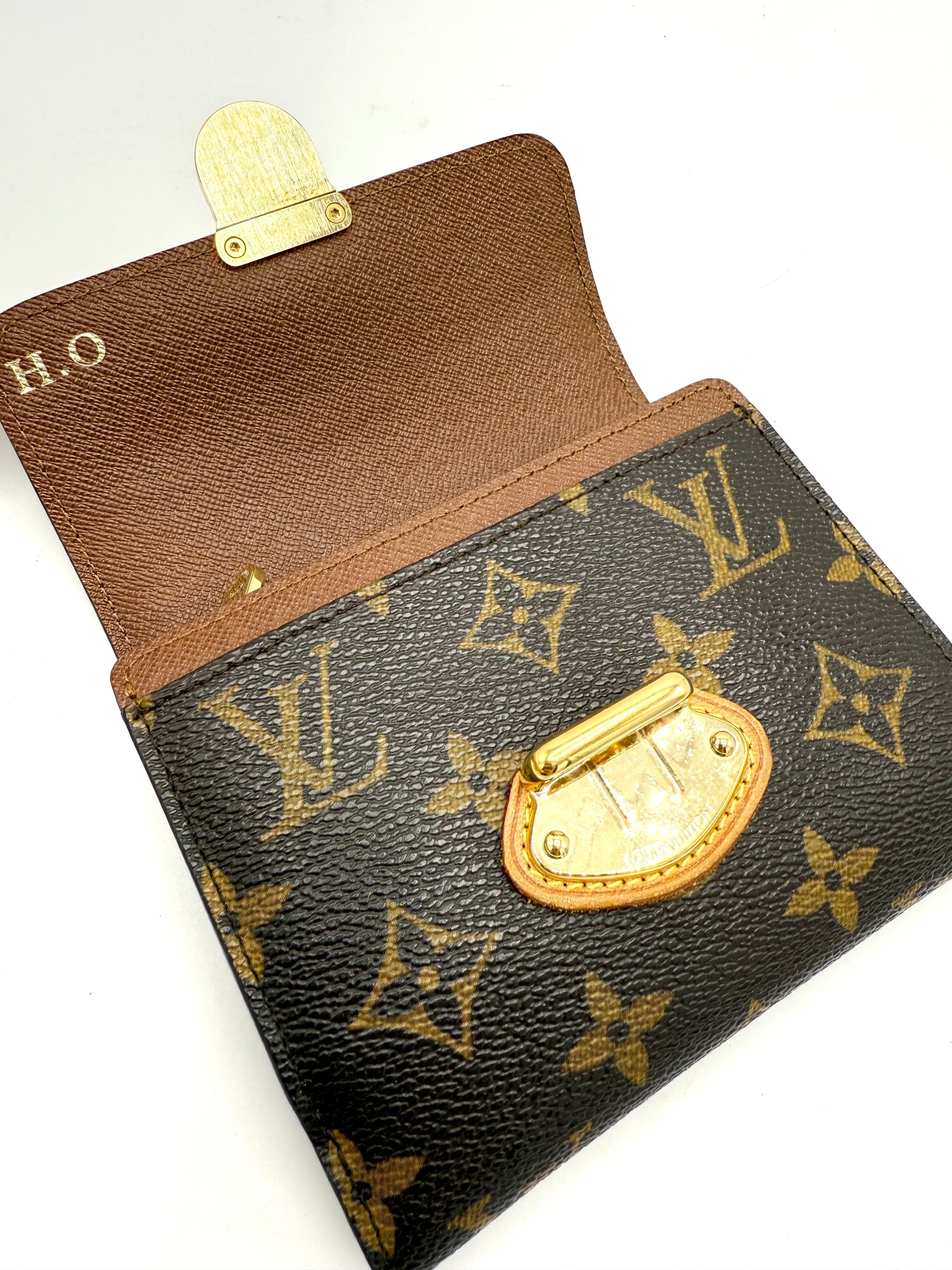 Brown Monogram Stresa Flap Compact Wallet