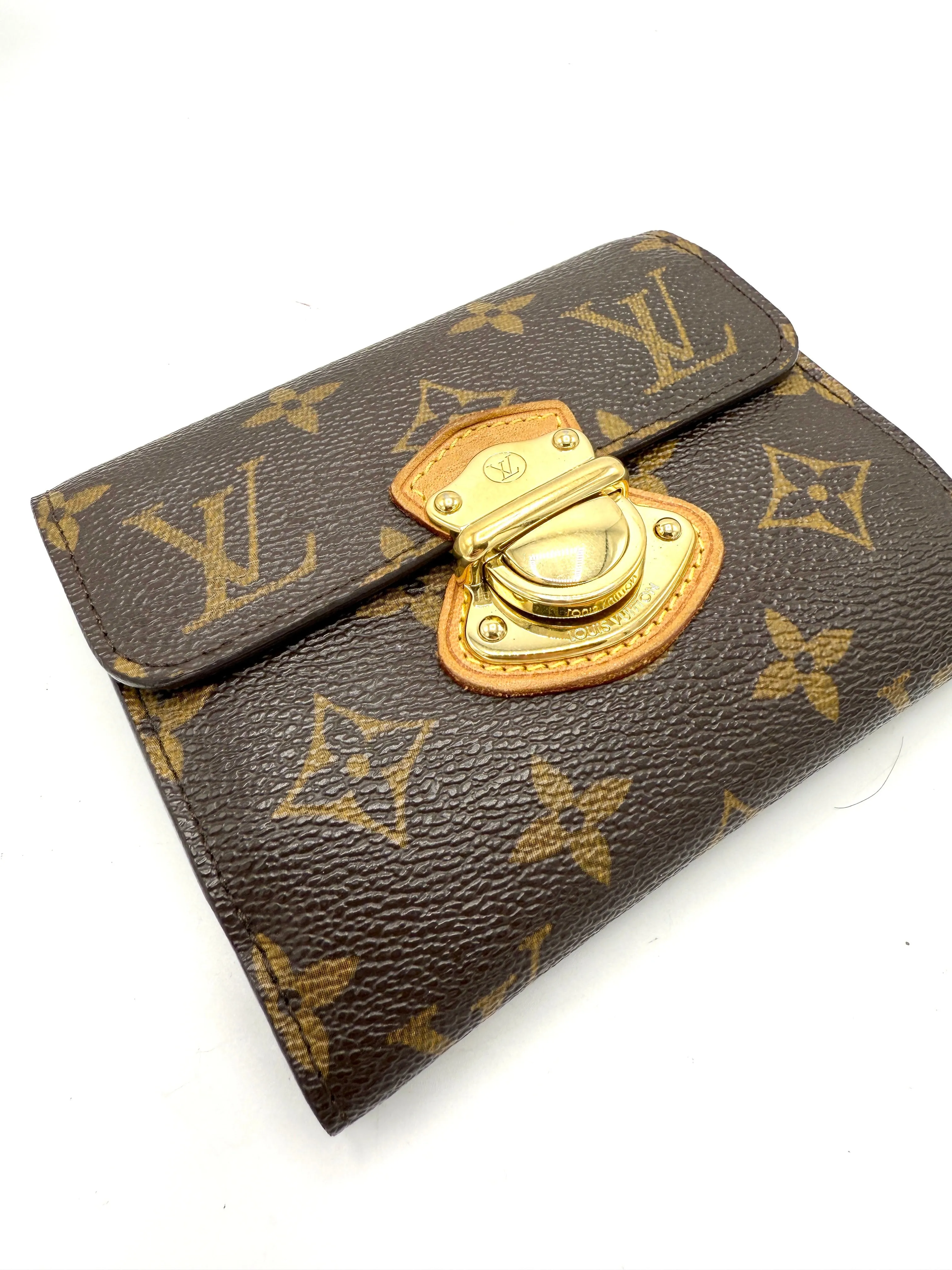Brown Monogram Stresa Flap Compact Wallet