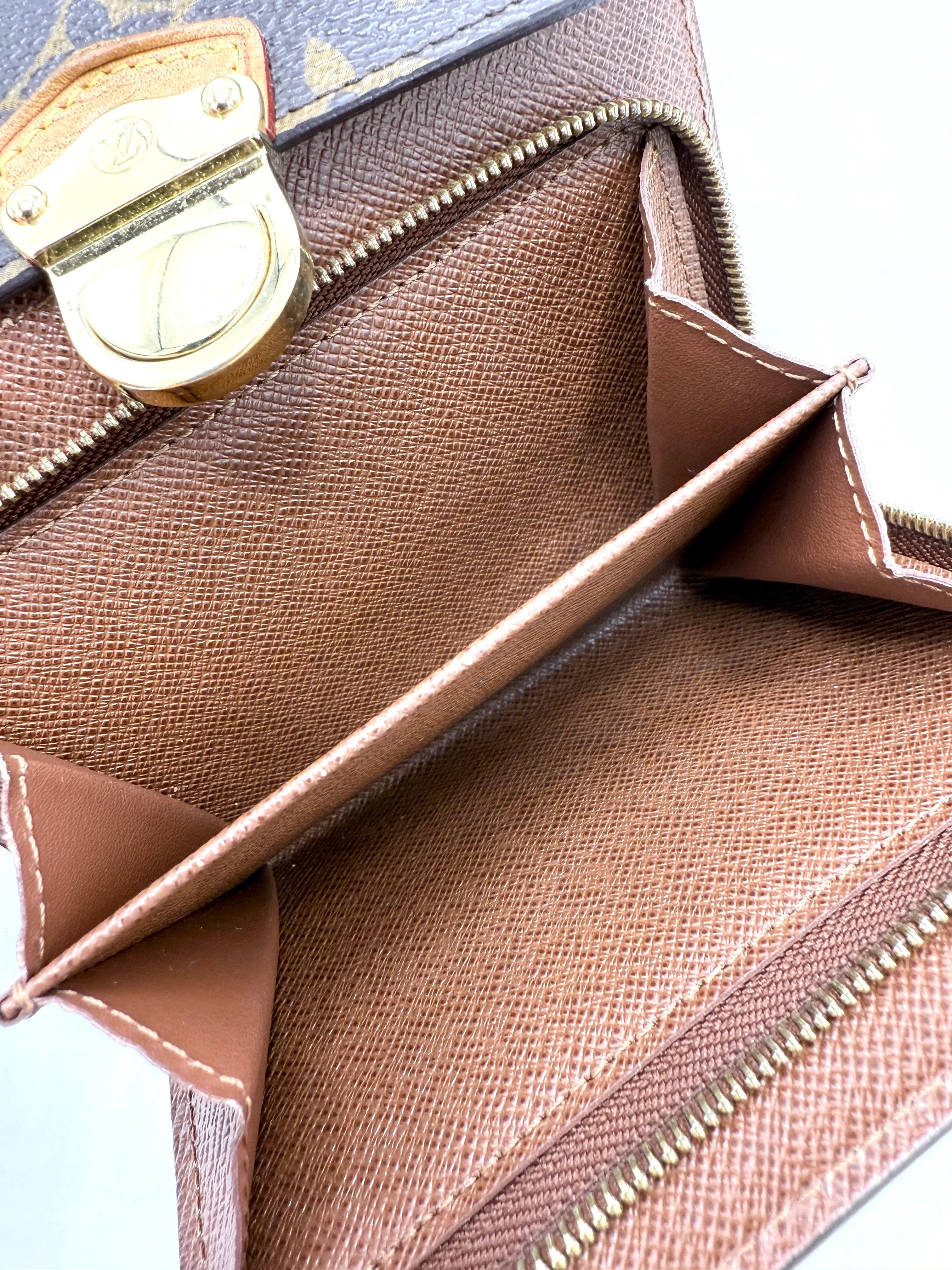 Brown Monogram Stresa Flap Compact Wallet