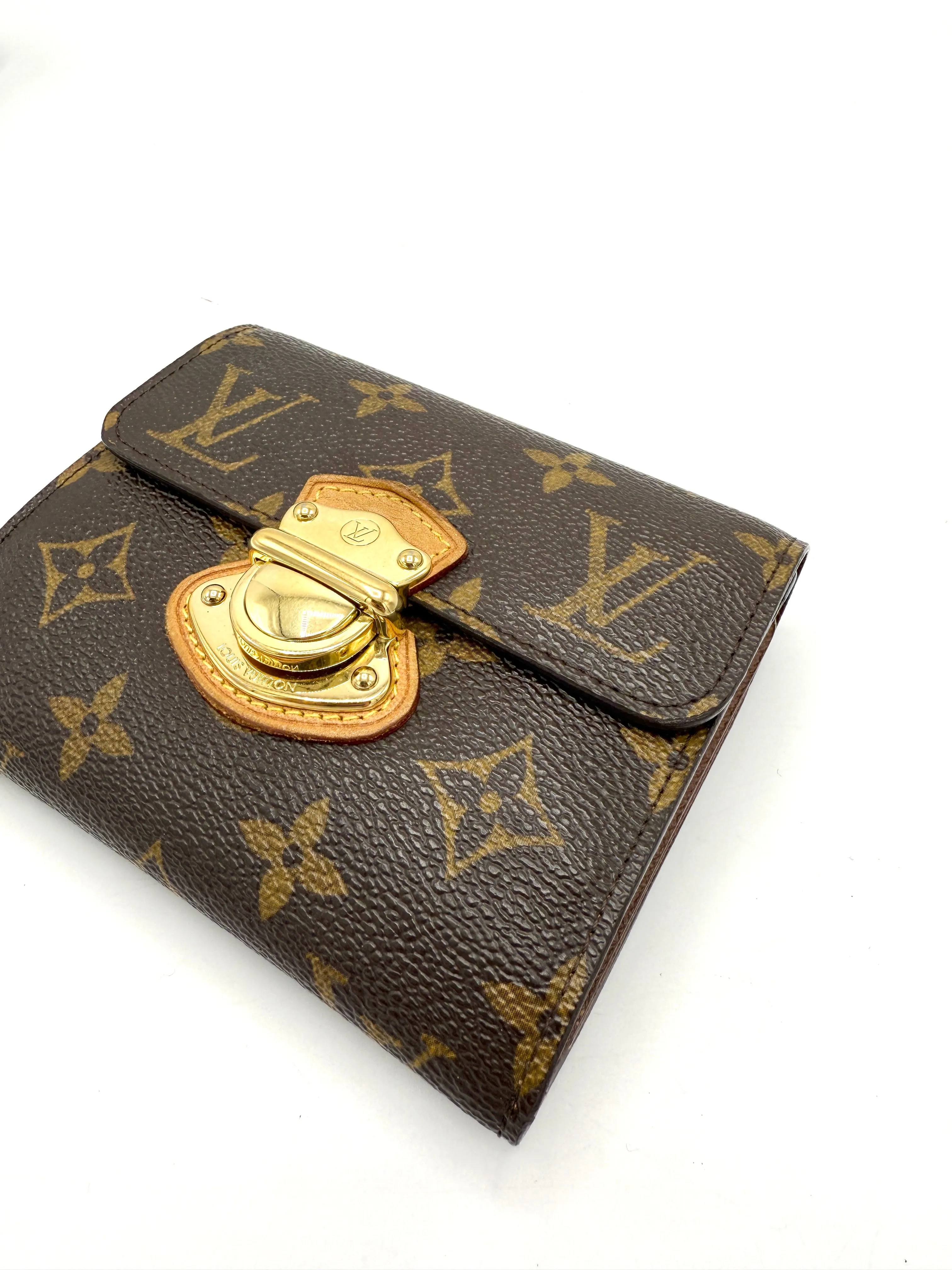 Brown Monogram Stresa Flap Compact Wallet