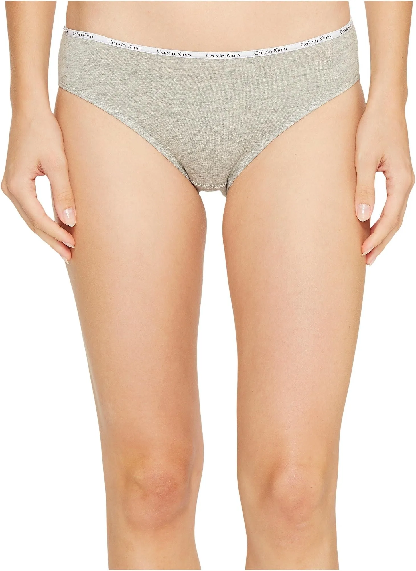 Calvin Klein Underwear Signature Cotton Bikini Bottom 5-Pack in Black/White/Grey Heather