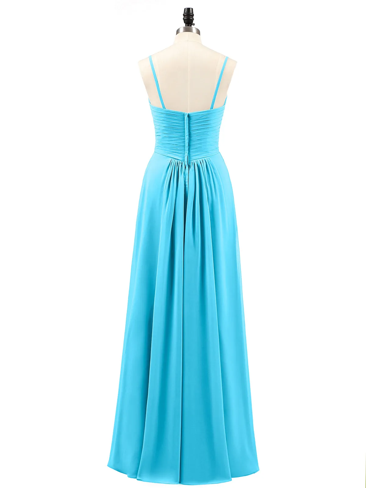 Chiffon Bridesmaid Dresses with Cascade Skirt-Pool