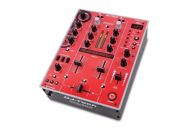 DJ-Tech DJM-303 Twin USB DJ Mixer - Red