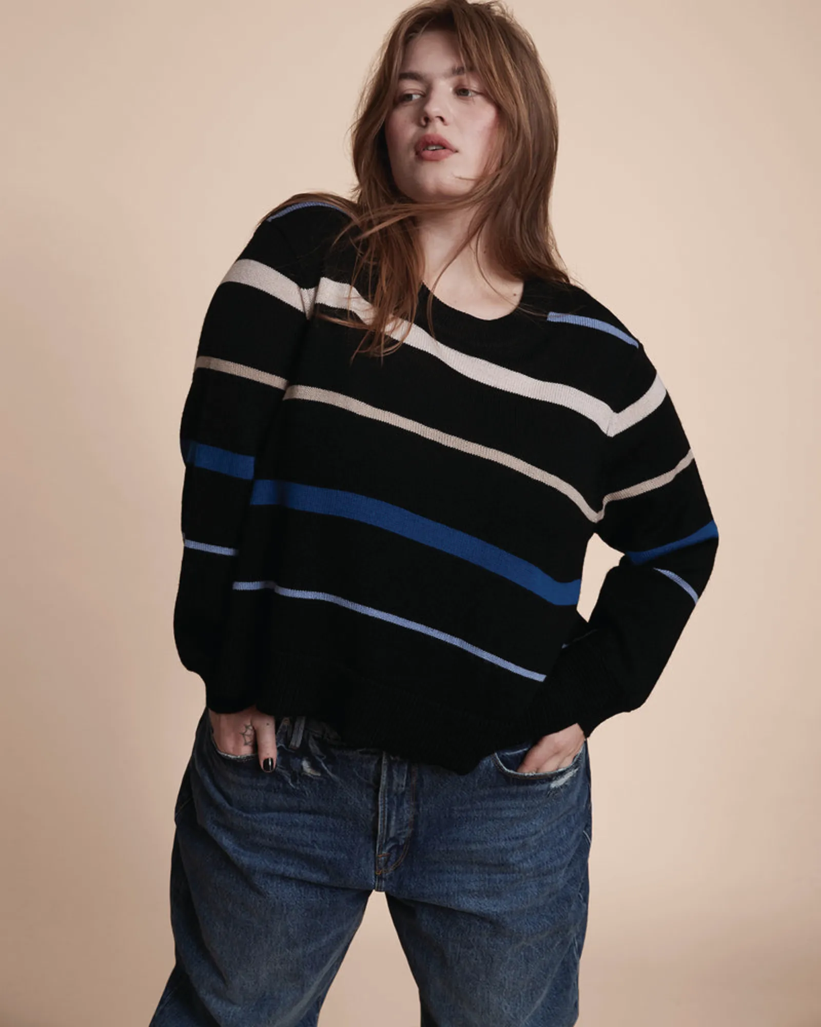 Emily Sweater | Multi Stripe