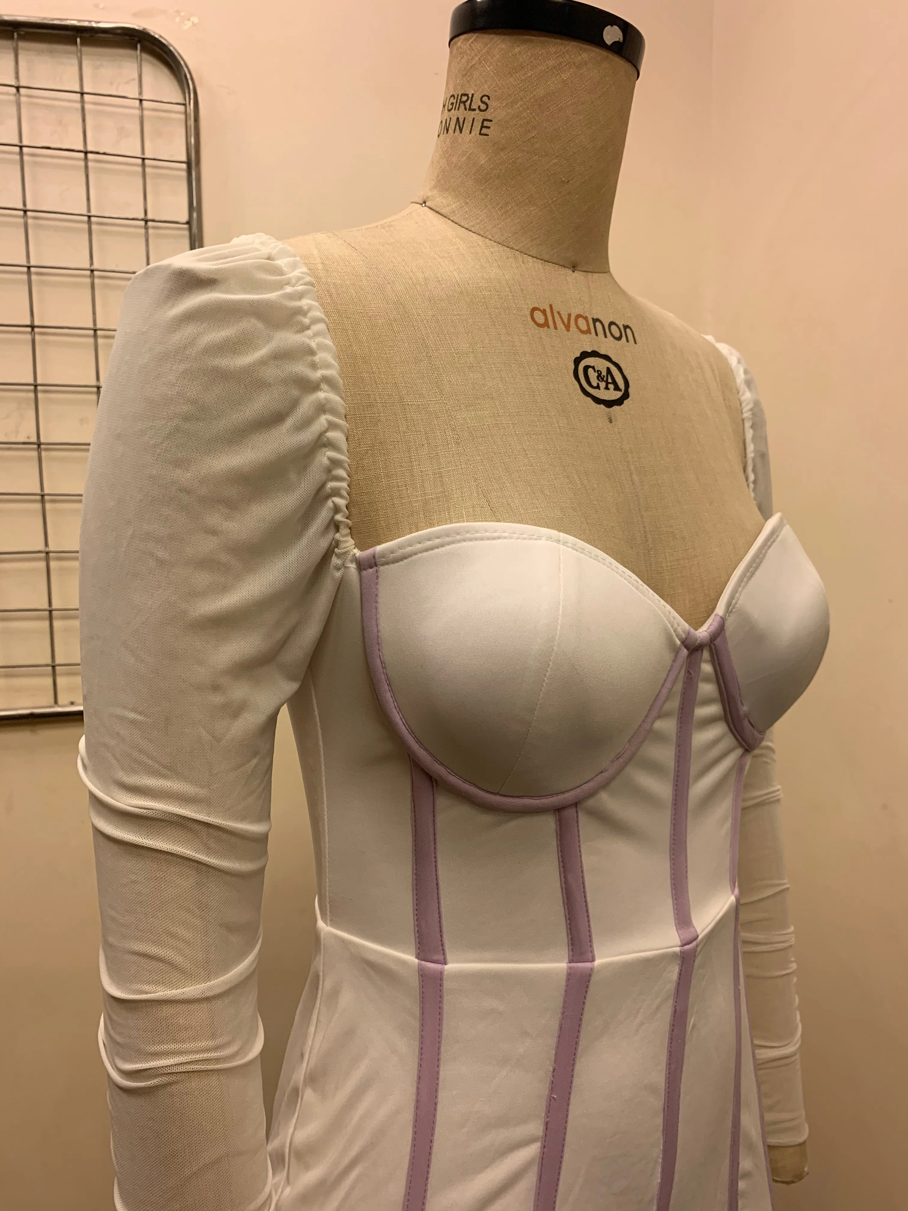 Eveliina Mesh Corset Dress Fit Sample