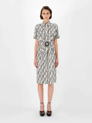 Fumana Printed Cotton Belted Dress