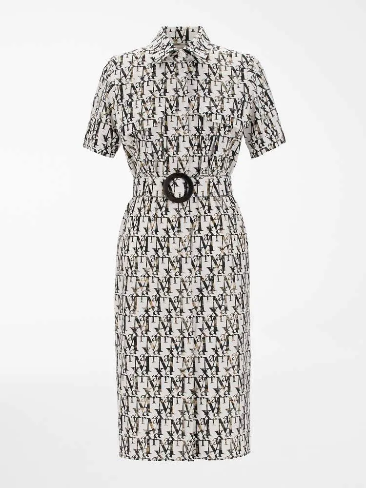 Fumana Printed Cotton Belted Dress