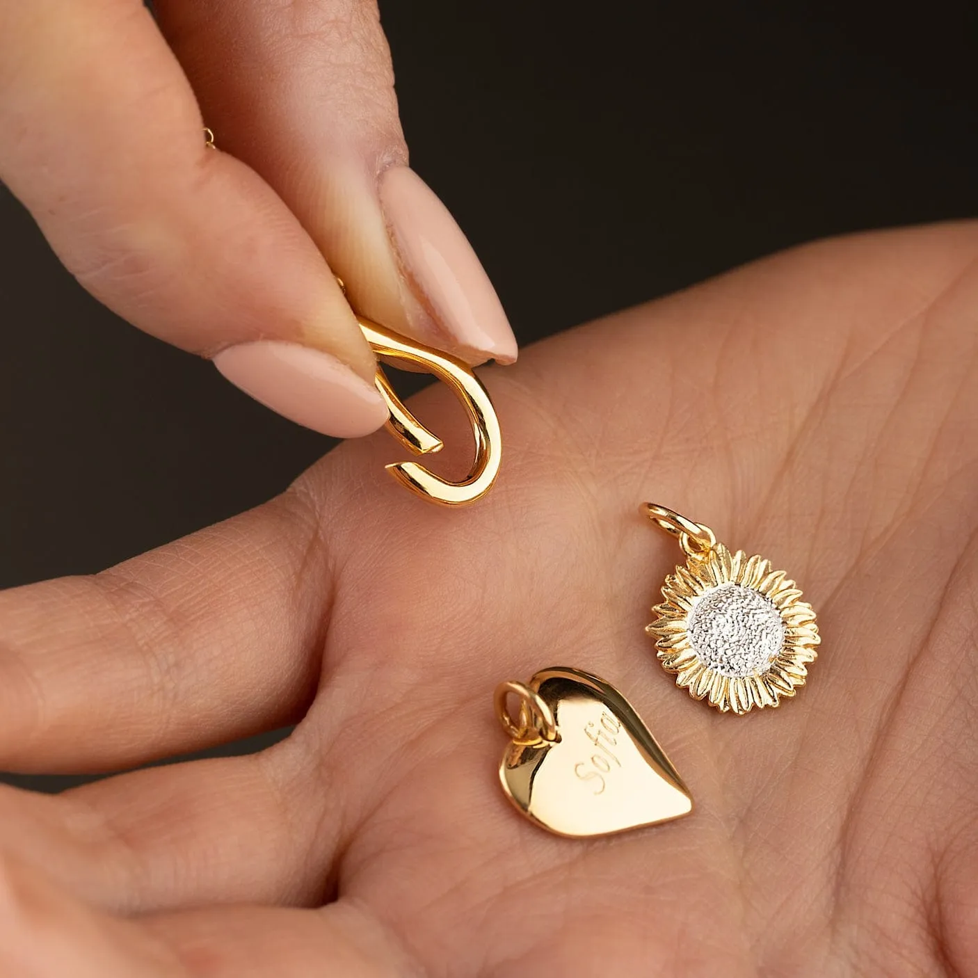 Gold Plated Infinity Charm Lock