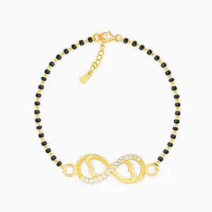 Golden Endless Love Mangalsutra Bracelet
