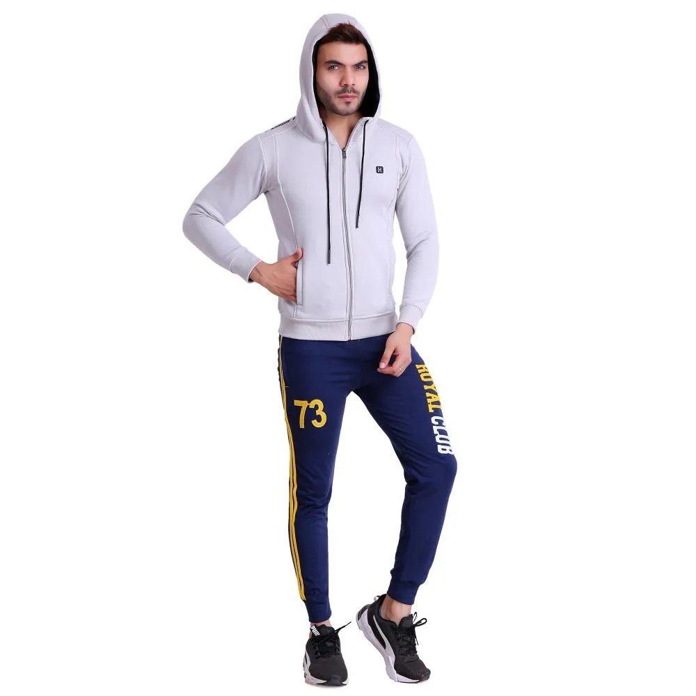 HiFlyers Mens Slimfit Track Pants (Denim Blue)