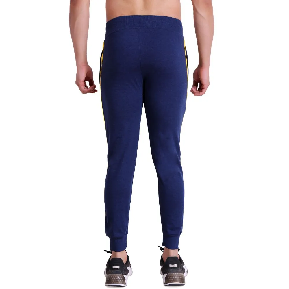 HiFlyers Mens Slimfit Track Pants (Denim Blue)