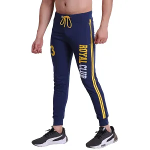 HiFlyers Mens Slimfit Track Pants (Denim Blue)