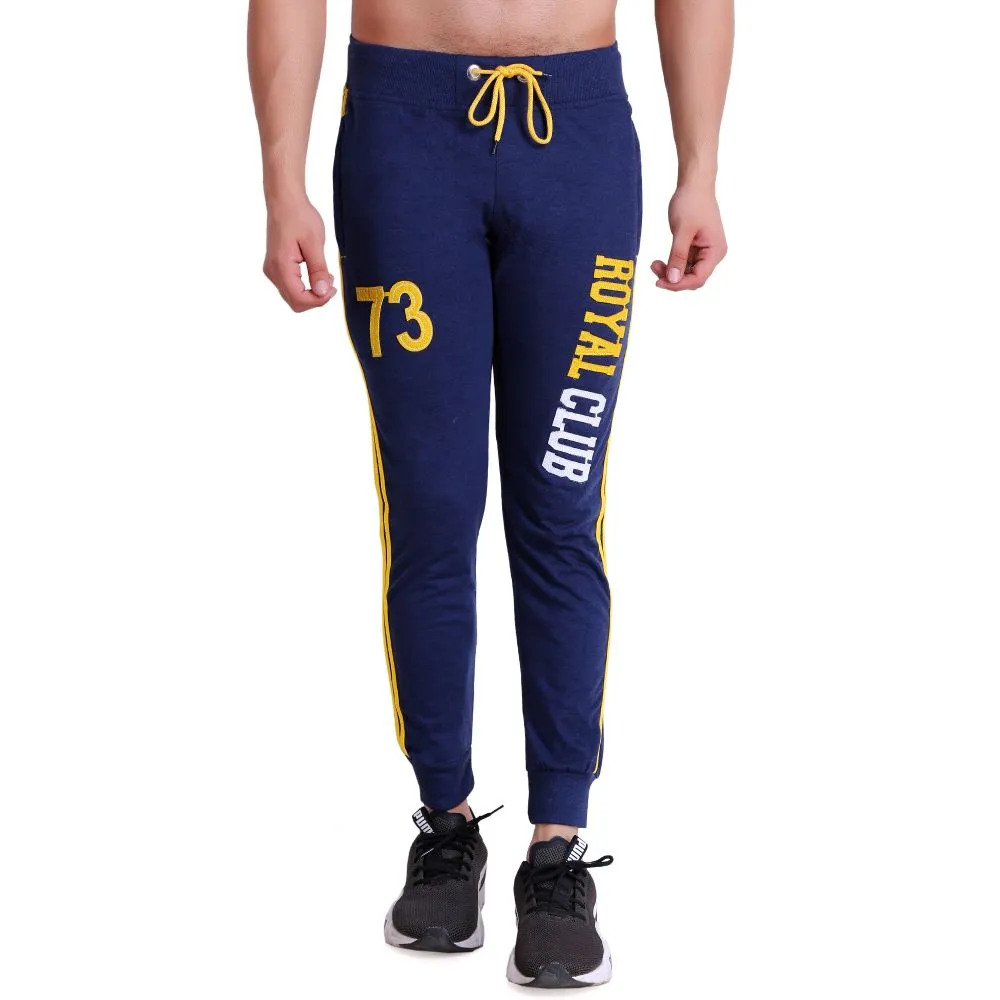 HiFlyers Mens Slimfit Track Pants (Denim Blue)