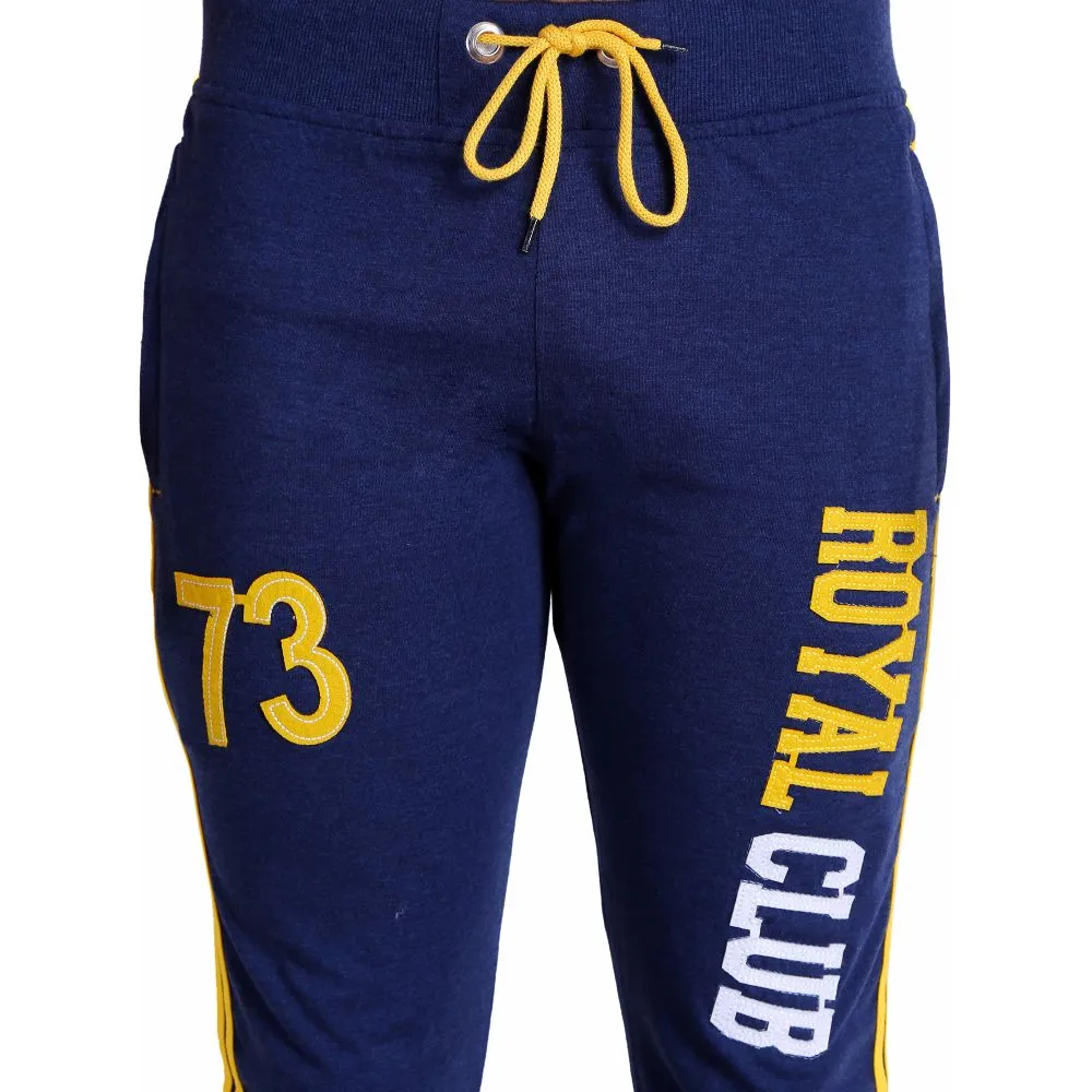 HiFlyers Mens Slimfit Track Pants (Denim Blue)