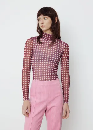 Jodi Mesh Roll Neck Top