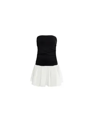 Julie Strapless Dress Bicolor