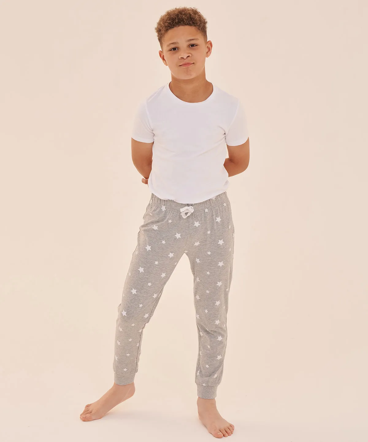 Kids cuffed lounge pants | Navy/White Stripes