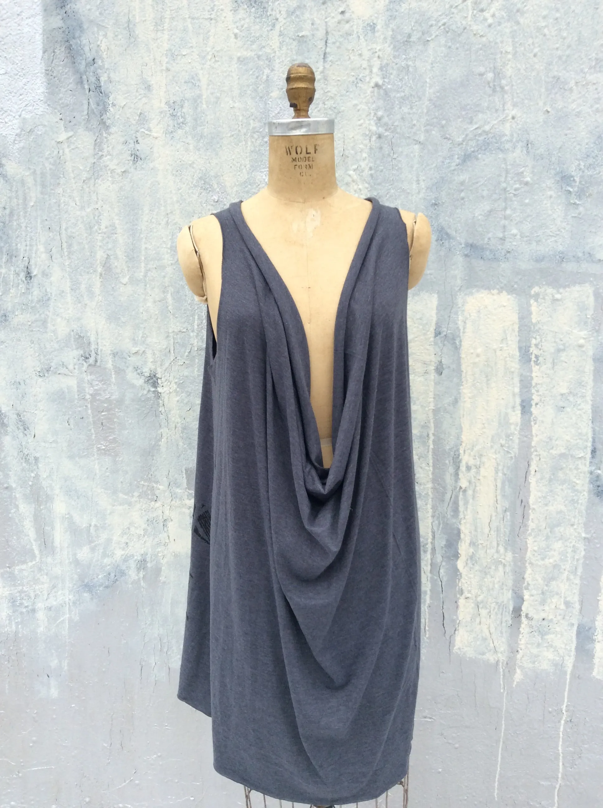 Lavazzon Newsprint scarf Dress