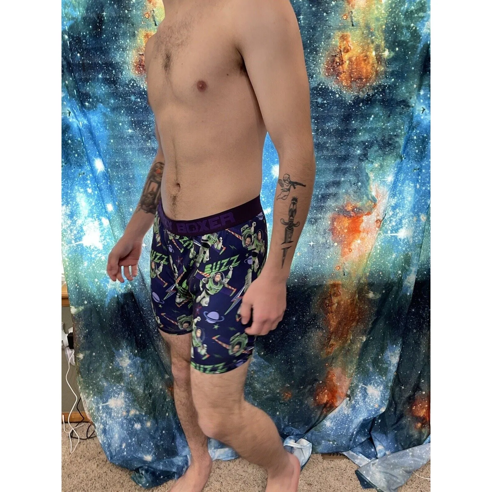 men's crazy boxers pixar xl buzz lightyear compression shorts New And Unworn