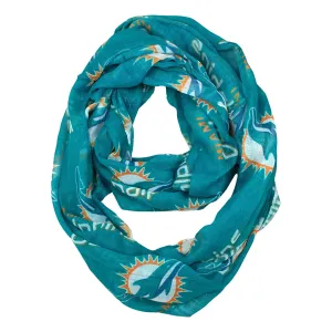 Miami Dolphins NFL UK Littlearth Sheer Infinity Scarf