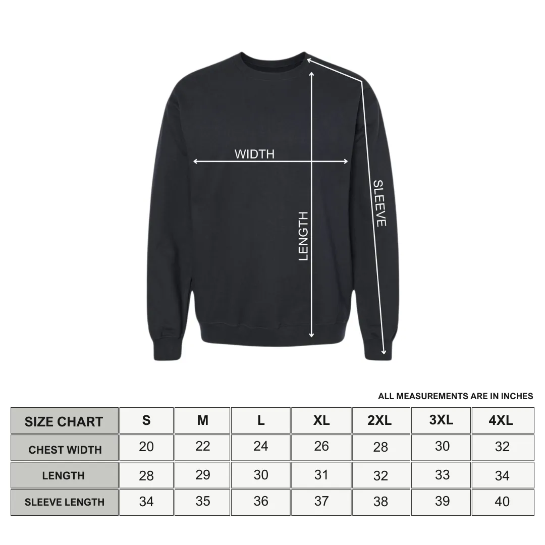 Morticia and Gomez Addams Fleece Crewneck Sweatshirt (READY TO SHIP)