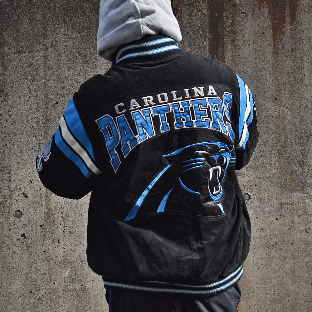 “NFL CAROLINA PANTHERS” スエードレザー アワードジャケット 231125