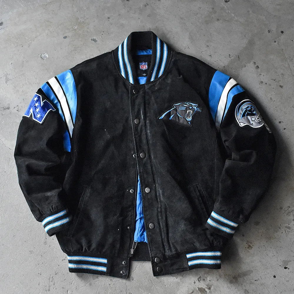 “NFL CAROLINA PANTHERS” スエードレザー アワードジャケット 231125