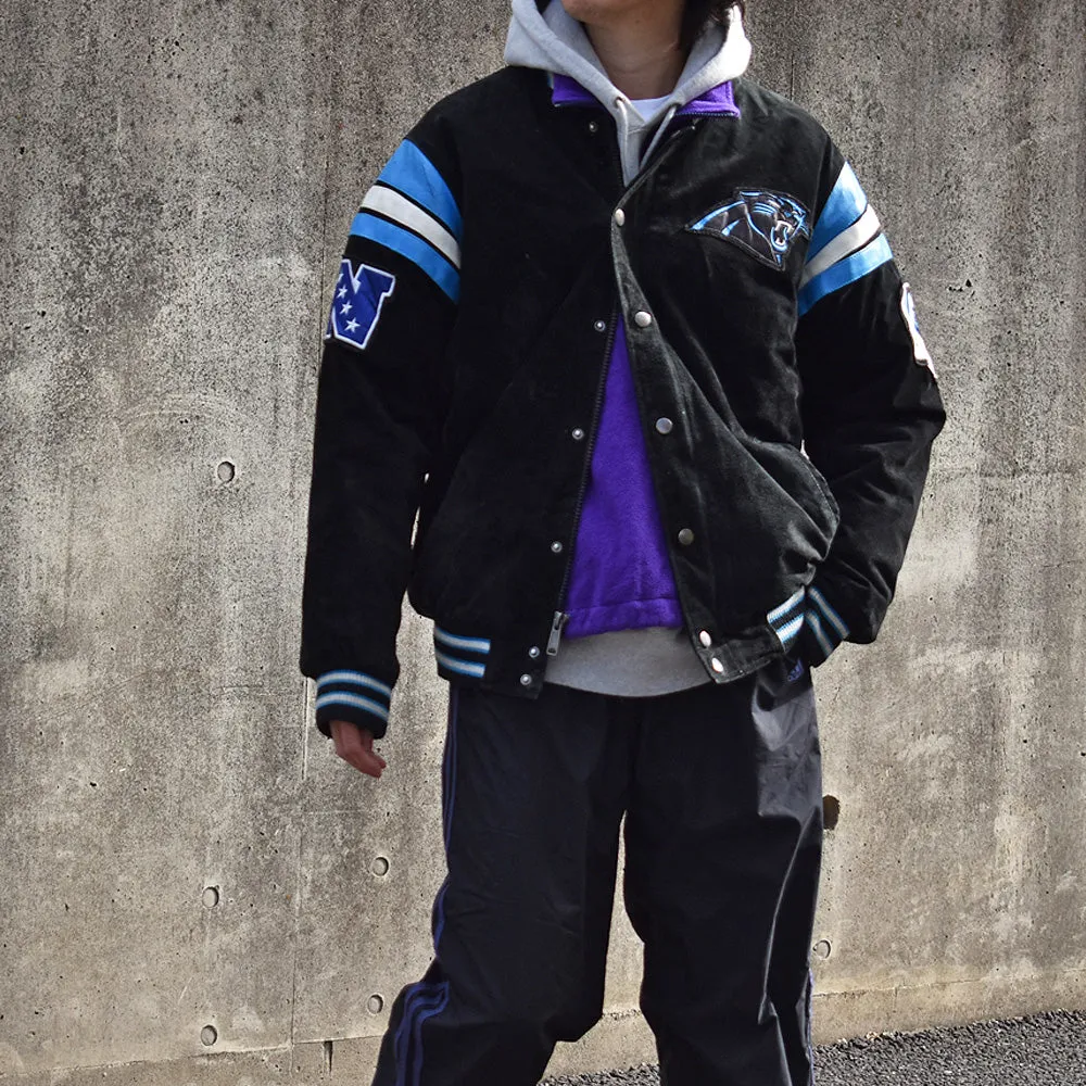 “NFL CAROLINA PANTHERS” スエードレザー アワードジャケット 231125