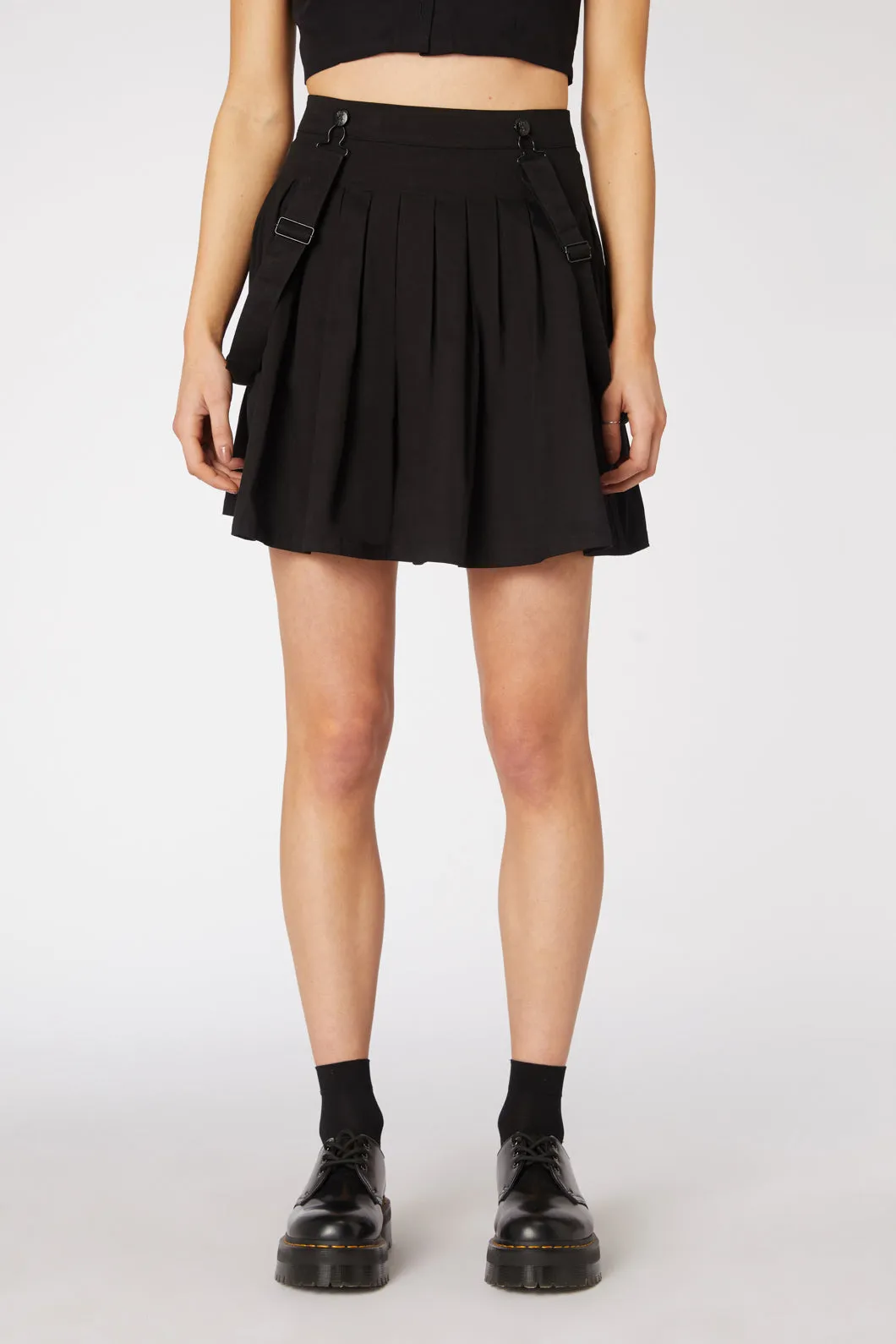 No Rules Pleated Twill Pinny