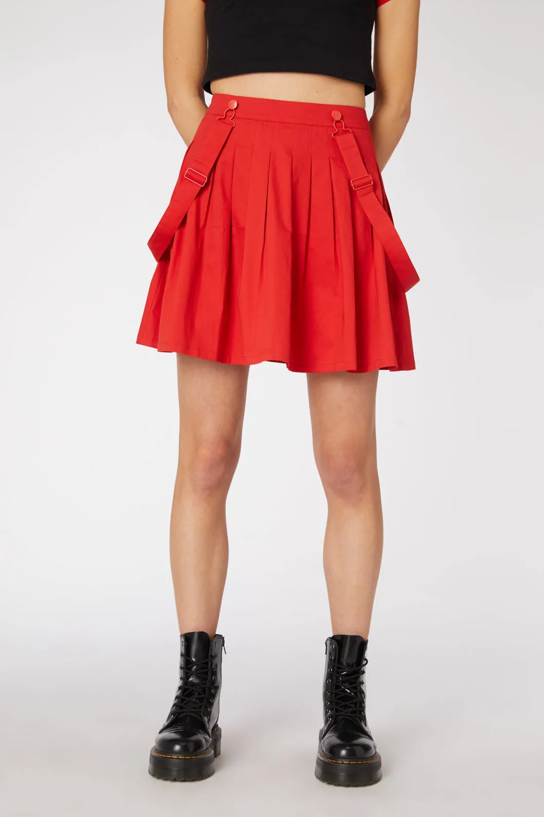 No Rules Pleated Twill Pinny