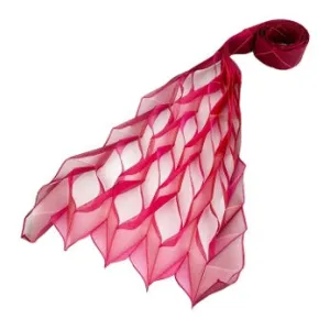 NUNO Scarf: "Tanabata" (Pink w/ Burgundy Shading)