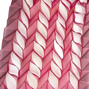 NUNO Scarf: "Tanabata" (Pink w/ Burgundy Shading)