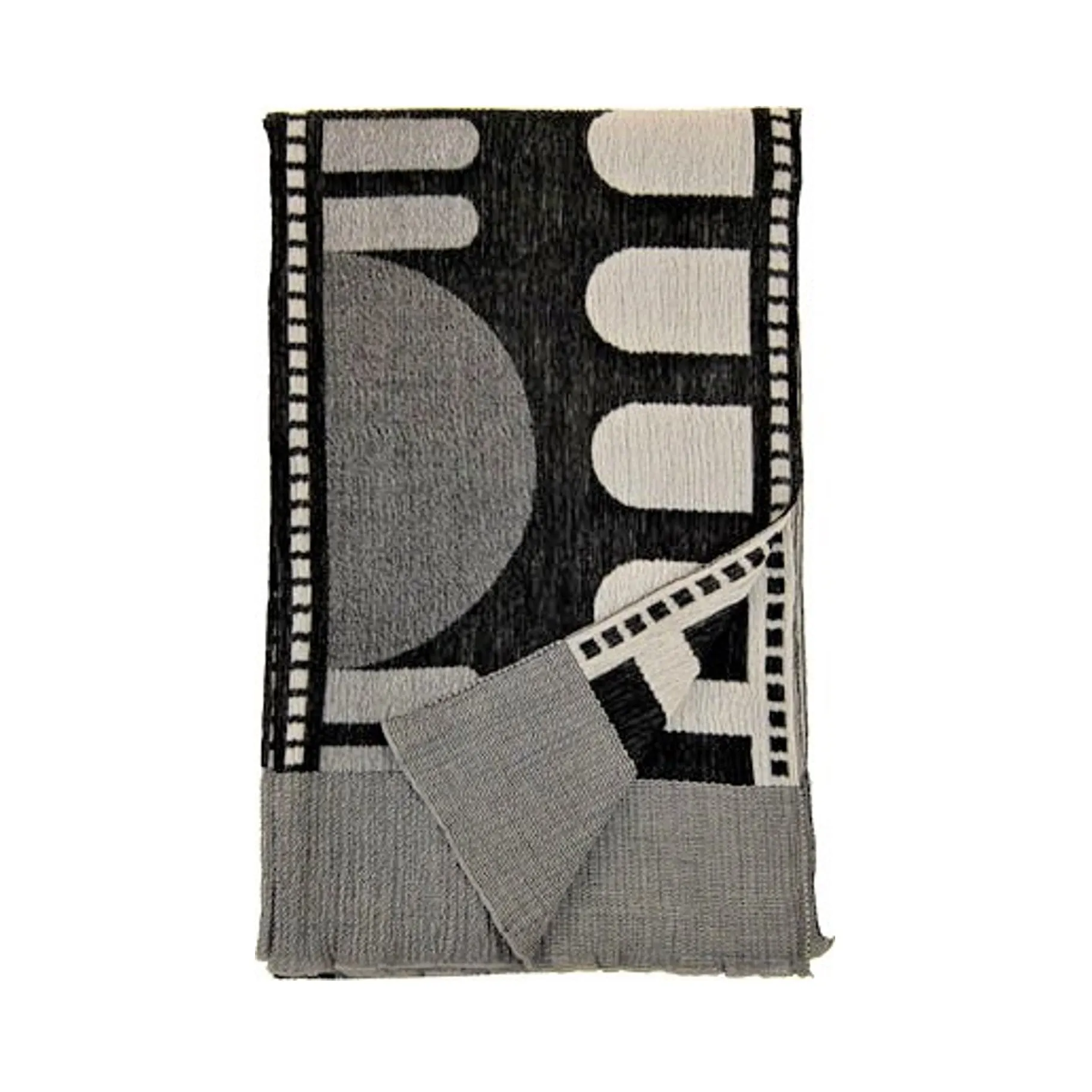 NUNO Shawl: "Roll Up" (White/Black)