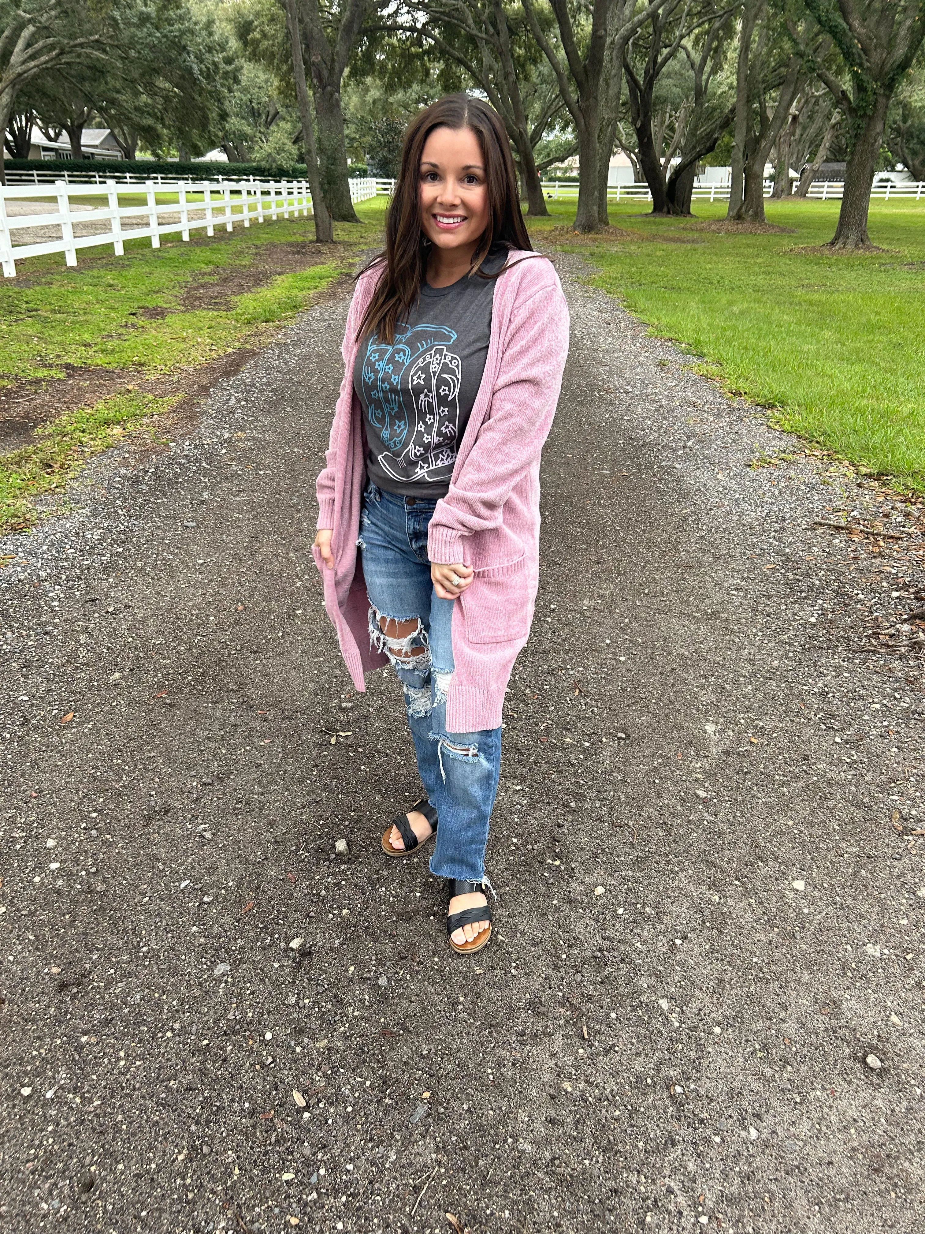 Paige Pink Sweater Cardigan