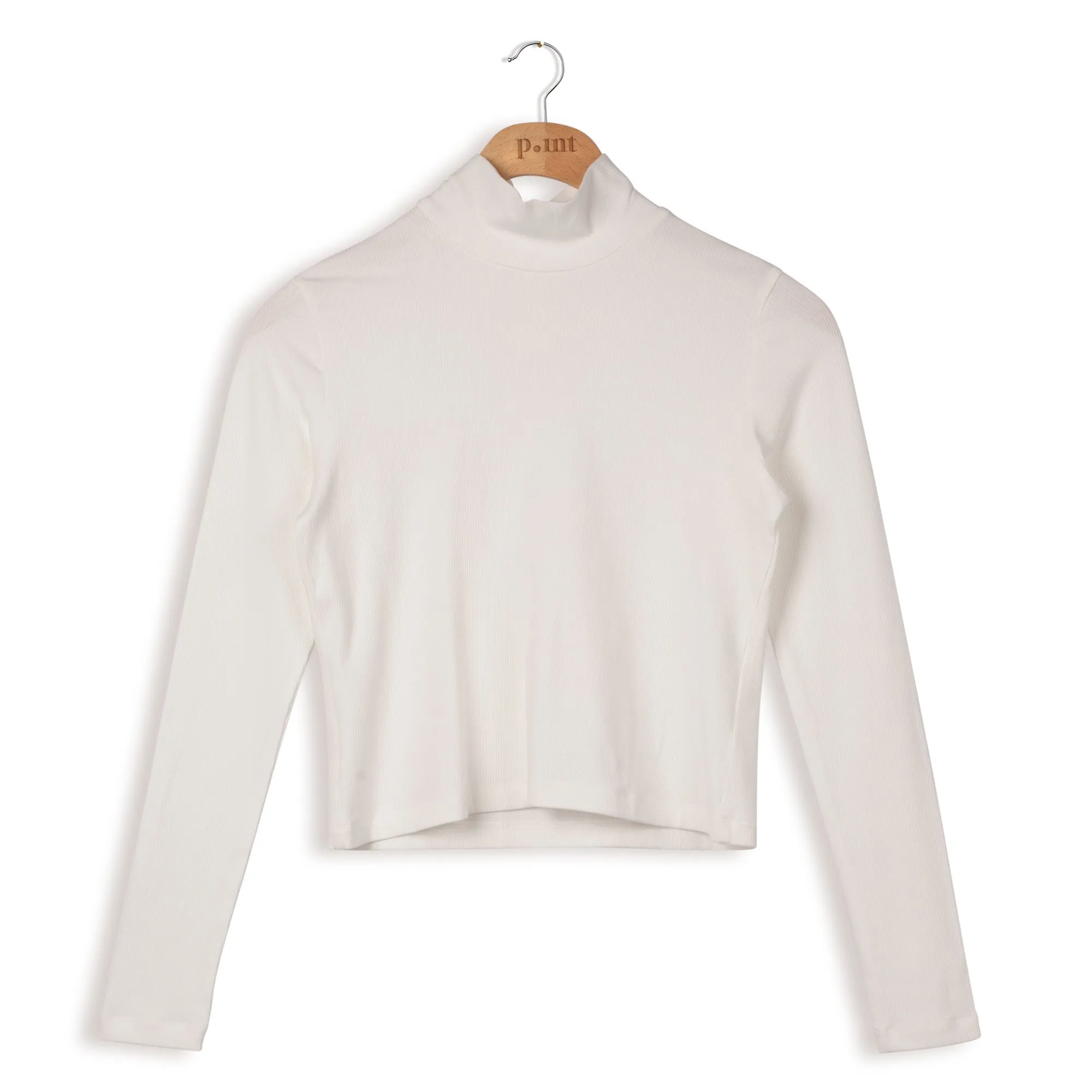 Point Core Cropped L/S Mock Top
