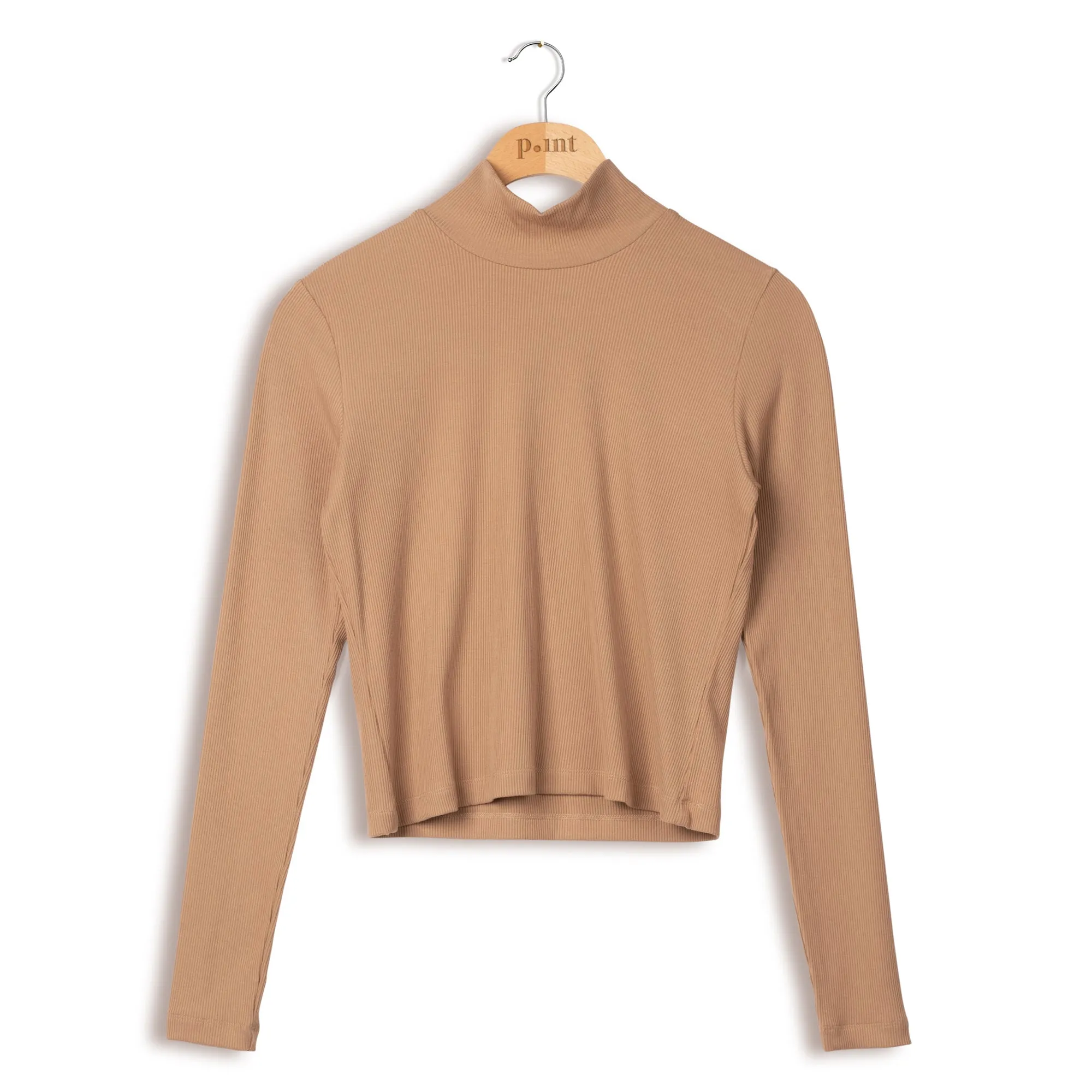 Point Core Cropped L/S Mock Top