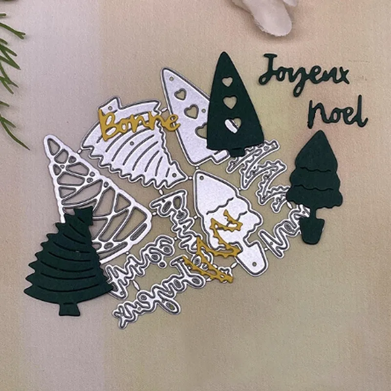 Printable Heaven Large Die - Joyeux Noel Christmas Tree Set (9pcs)